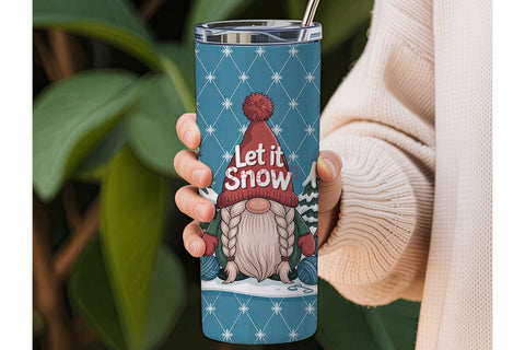 Christmas Gnomes 20oz Tumbler Wrap Sublimation DesignSVG 