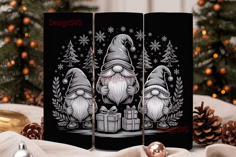 Christmas Gnomes 20oz Tumbler Wrap Sublimation DesignSVG 