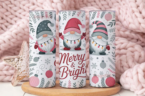 Christmas Gnomes 20oz Tumbler Wrap Sublimation DesignSVG 