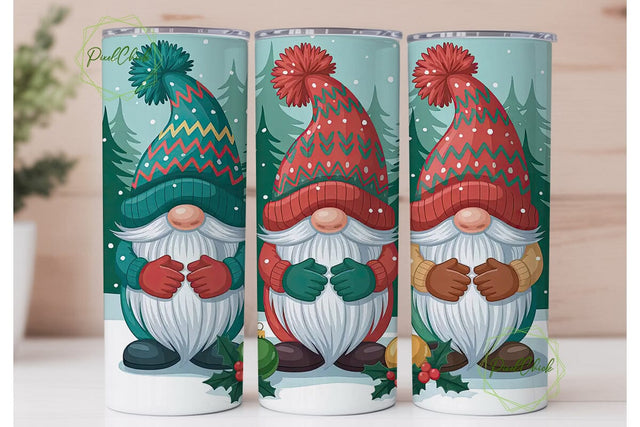 Christmas Gnomes 20oz Tumbler Wrap Sublimation PixelChick 