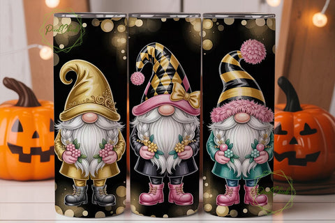 Christmas Gnomes 20oz Tumbler Wrap Sublimation PixelChick 