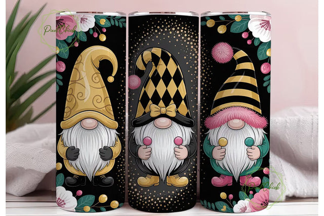 Christmas Gnomes 20oz Tumbler Wrap Sublimation PixelChick 