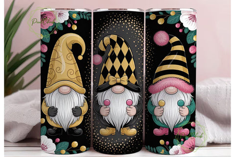 Christmas Gnomes 20oz Tumbler Wrap Sublimation PixelChick 