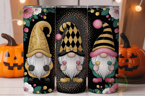 Christmas Gnomes 20oz Tumbler Wrap Sublimation PixelChick 