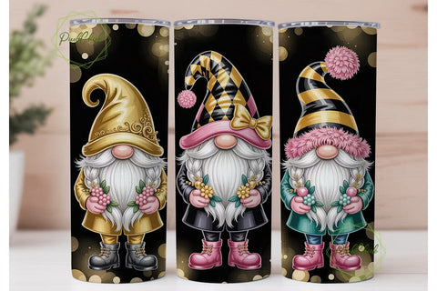 Christmas Gnomes 20oz Tumbler Wrap Sublimation PixelChick 