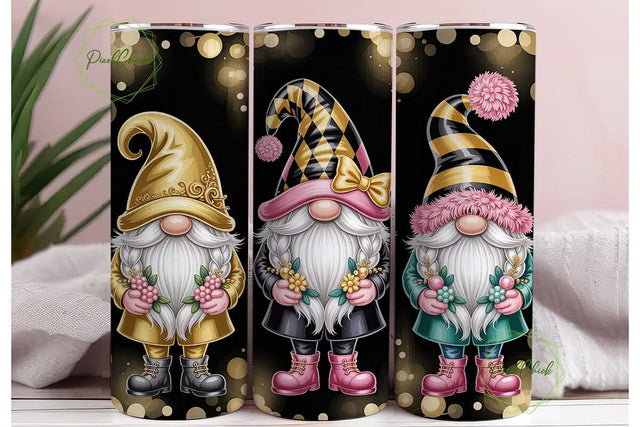 Christmas Gnomes 20oz Tumbler Wrap Sublimation PixelChick 
