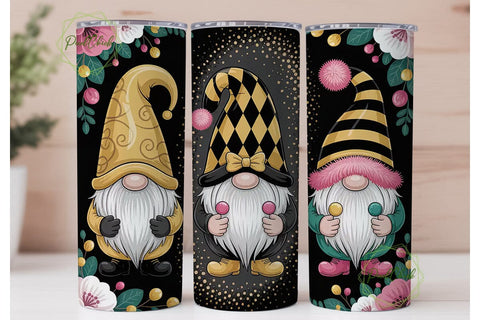 Christmas Gnomes 20oz Tumbler Wrap Sublimation PixelChick 