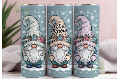 Christmas Gnomes 20oz Tumbler Wrap Sublimation PixelChick 