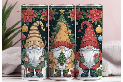 Christmas Gnomes 20oz Tumbler Wrap Sublimation PixelChick 