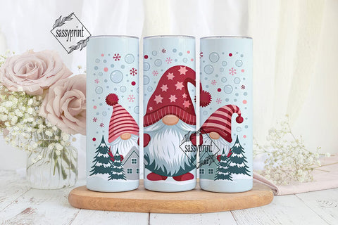 Christmas Gnomes 20oz Tumbler Wrap Sublimation sassyprint 