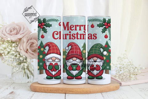 Christmas Gnomes 20oz Tumbler Wrap Sublimation sassyprint 