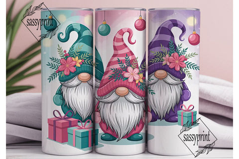 Christmas Gnomes 20oz Tumbler Wrap Sublimation sassyprint 