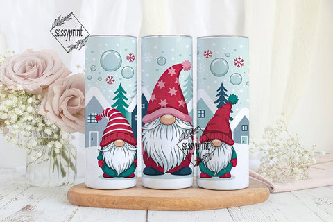 Christmas Gnomes 20oz Tumbler Wrap Sublimation sassyprint 