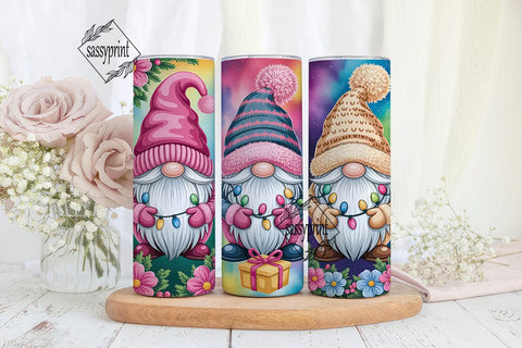 Christmas Gnomes 20oz Tumbler Wrap Sublimation sassyprint 