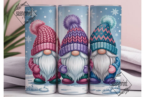Christmas Gnomes 20oz Tumbler Wrap Sublimation sassyprint 