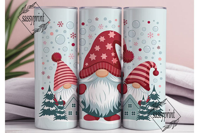 Christmas Gnomes 20oz Tumbler Wrap Sublimation sassyprint 
