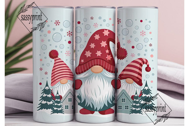 Christmas Gnomes 20oz Tumbler Wrap Sublimation sassyprint 