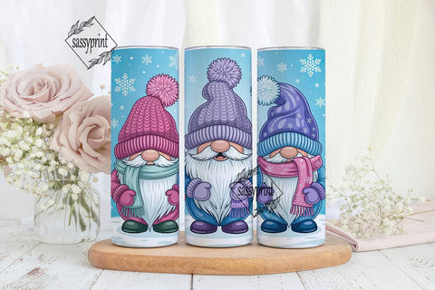 Christmas Gnomes 20oz Tumbler Wrap Sublimation sassyprint 