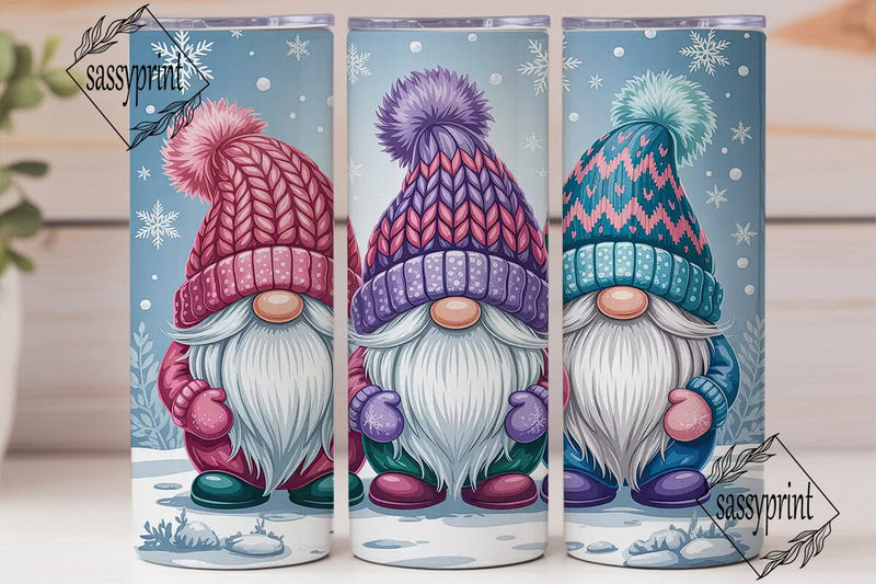 Christmas Gnomes 20oz Tumbler Wrap Sublimation sassyprint 