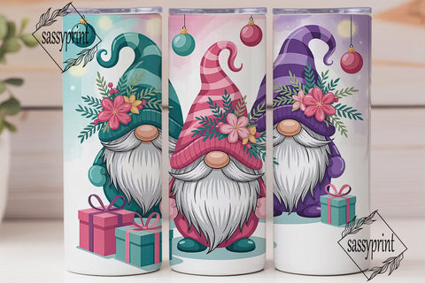 Christmas Gnomes 20oz Tumbler Wrap Sublimation sassyprint 