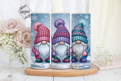 Christmas Gnomes 20oz Tumbler Wrap Sublimation sassyprint 