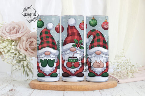 Christmas Gnomes 20oz Tumbler Wrap Sublimation sassyprint 