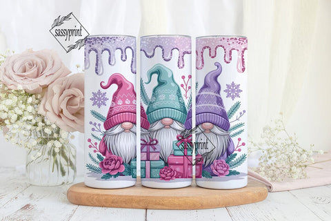 Christmas Gnomes 20oz Tumbler Wrap Sublimation sassyprint 
