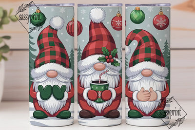 Christmas Gnomes 20oz Tumbler Wrap Sublimation sassyprint 