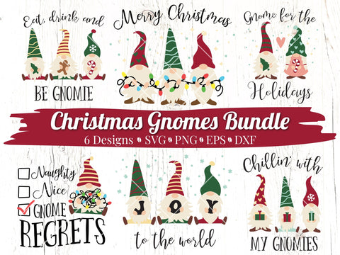 Christmas Gnomes Bundle SVG Caffeinated SVGs 
