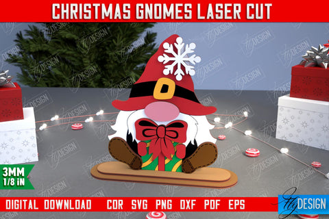 Christmas Gnomes Bundle | Table Statuette | Christmas Figurine | Holiday | CNC Files SVG Fly Design 