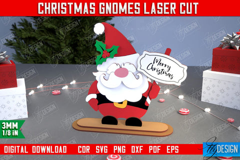 Christmas Gnomes Bundle | Table Statuette | Christmas Figurine | Holiday | CNC Files SVG Fly Design 
