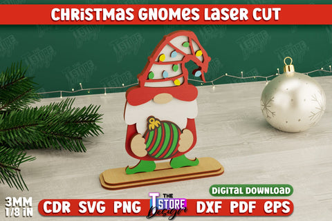 Christmas Gnomes Bundle | Table Statuette | Christmas Figurine | Holiday | CNC Files SVG The T Store Design 