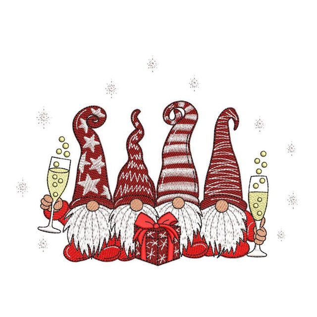 Christmas Gnomes Embroidery Design, Merry Christmas Embroidery File, 3 sizes, Instant Download Embroidery/Applique DESIGNS Nino Nadaraia 