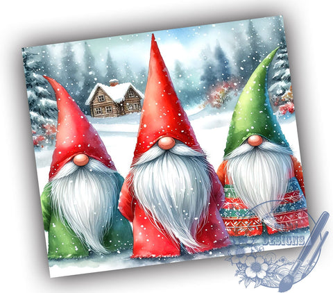 Christmas Gnomes, Holiday Tumbler, 20oz Wrap, Sublimation Design, Digital Download, Festive Decor, Gnome Gifts Sublimation ToriDesigns 