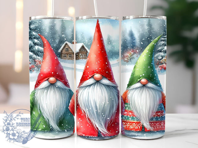 Christmas Gnomes, Holiday Tumbler, 20oz Wrap, Sublimation Design, Digital Download, Festive Decor, Gnome Gifts Sublimation ToriDesigns 