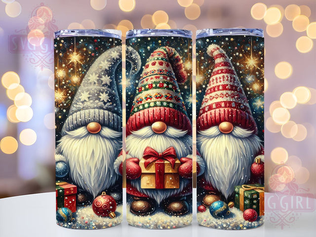 Christmas Gnomes, Holiday Tumbler Design, 20oz PNG File, Winter Sublimation Art, Cute Gnome Graphics, Festive Decor, Seasonal Tumbler, Gnome Lover Gift Sublimation SvggirlplusArt 