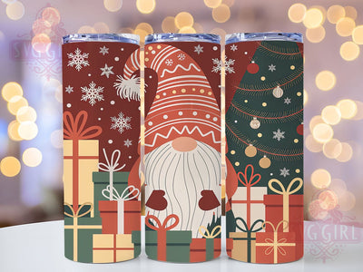 Christmas Gnomes Holiday Tumbler, Winter Holiday Sublimation Design, Festive Gnome Art, 20oz Holiday Tumbler, Whimsical Christmas Mug, Cute Gnome Cup, Cozy Winter Wrap Sublimation SvggirlplusArt 