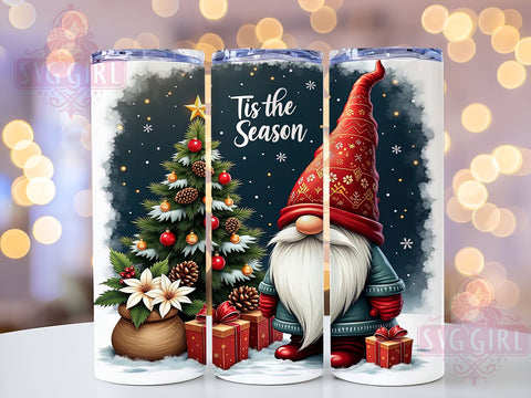 Christmas Gnomes Holiday Tumbler Wrap, Christmas Gnomes, Tumbler Wrap, Sublimation Design, Holiday Decor, Gnome Tumbler, Seasonal Gifts, Drinkware Design Sublimation SvggirlplusArt 