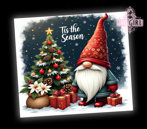 Christmas Gnomes Holiday Tumbler Wrap, Christmas Gnomes, Tumbler Wrap, Sublimation Design, Holiday Decor, Gnome Tumbler, Seasonal Gifts, Drinkware Design Sublimation SvggirlplusArt 