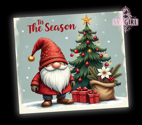 Christmas Gnomes Holiday Tumbler Wrap, Christmas Gnomes, Tumbler Wrap, Sublimation Design, Holiday Decor, Gnome Tumbler, Seasonal Gifts, Drinkware Design Sublimation SvggirlplusArt 