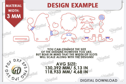 Christmas Gnomes Laser Cut Bundle. Christmas Decor SVG SVG Evgenyia Guschina 