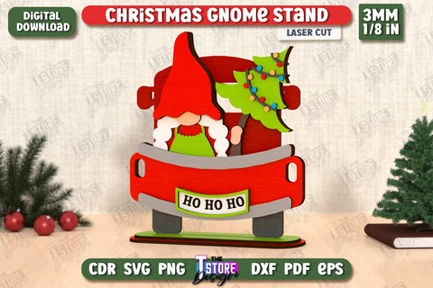 Christmas Gnomes Laser Cut Bundle | Table Statuette | Christmas Figurine | Holiday | CNC Files SVG The T Store Design 