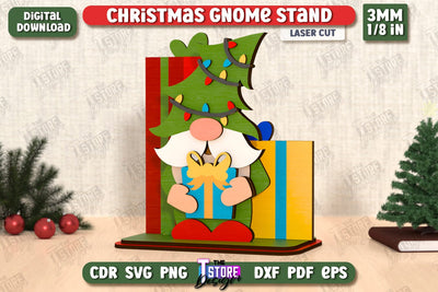 Christmas Gnomes Laser Cut | Table Statuette | Christmas Figurine | Holiday | CNC File SVG The T Store Design 