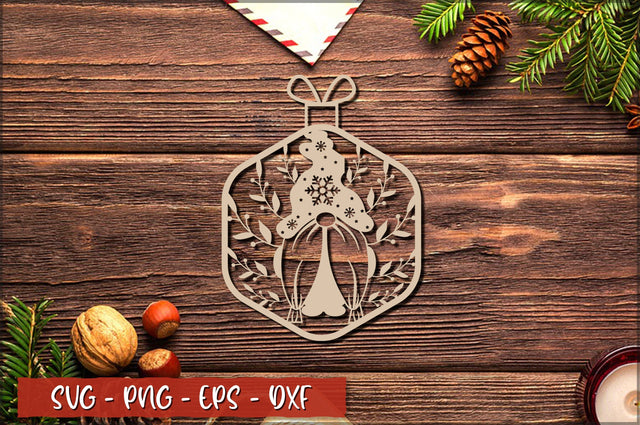 Christmas Gnomes Ornament Laser Cut SVG SVG Shetara Begum 