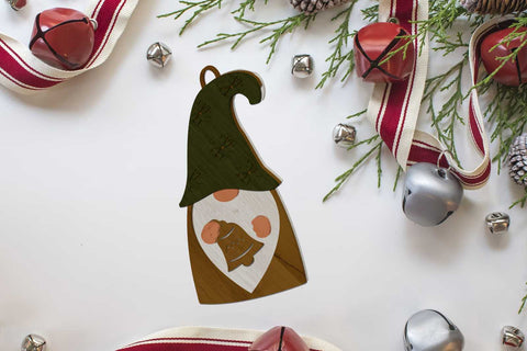 CHRISTMAS GNOMES SET, Multilayer Ornaments, Wood Cut and Paper Cut Files, Laser Cut Template SVG LaserCutano 