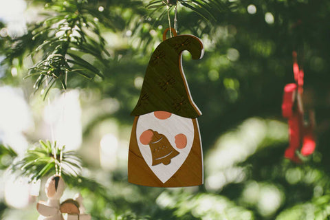 CHRISTMAS GNOMES SET, Multilayer Ornaments, Wood Cut and Paper Cut Files, Laser Cut Template SVG LaserCutano 