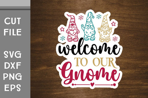Christmas Gnomes Sticker SVG SVG Svgcraft 