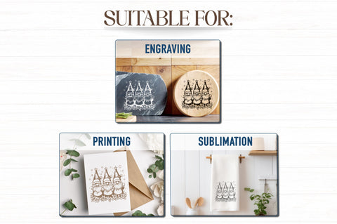 Christmas Gnomes SVG DXF PNG JPG SVG CraftySVGStudio 