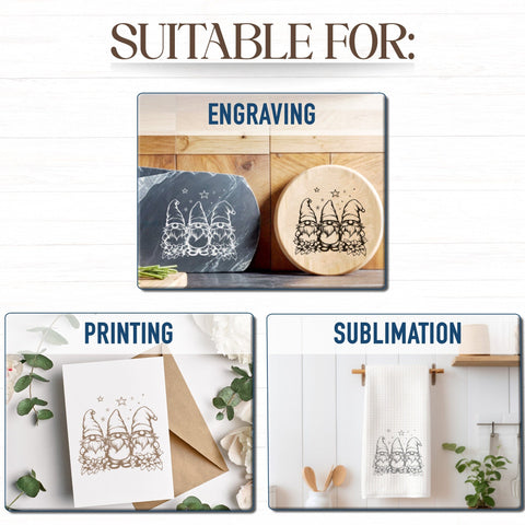 Christmas Gnomes SVG DXF PNG JPG SVG CraftySVGStudio 