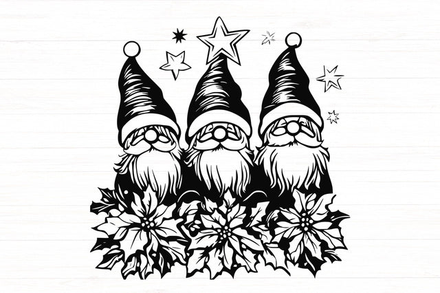 Christmas Gnomes SVG DXF PNG JPG SVG CraftySVGStudio 